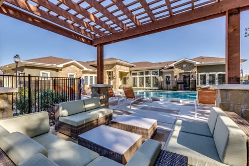 Poolside Grilling Station and Relaxing Area at The Veranda, Denton, 76209