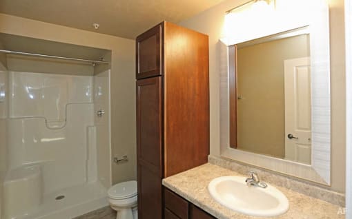 Bathroom with Storage Cabinet