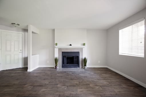 Stonesthrow living room with fireplace
