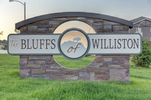 Sign at Bluffs of Williston Apartments ND