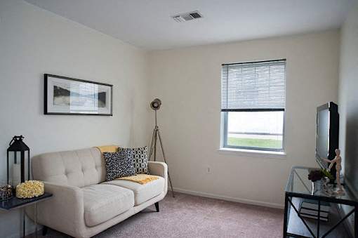 Living Room With TV at Idlewild Creek  Apartments, New York, 12518