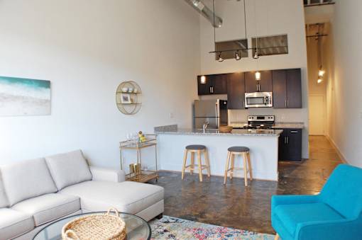 The Seaboard Building Living Room and Kitchen