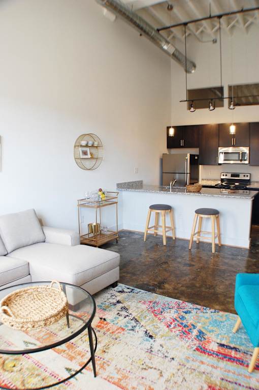 The Seaboard Building Living Room and Kitchen