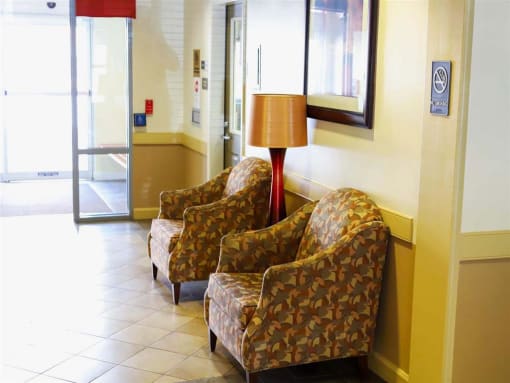 Welcoming lobby at Ashland Commons affordable apartment community in Baltimore