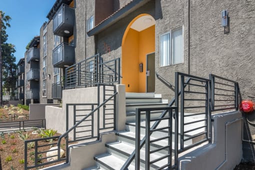 stairway to building entrance