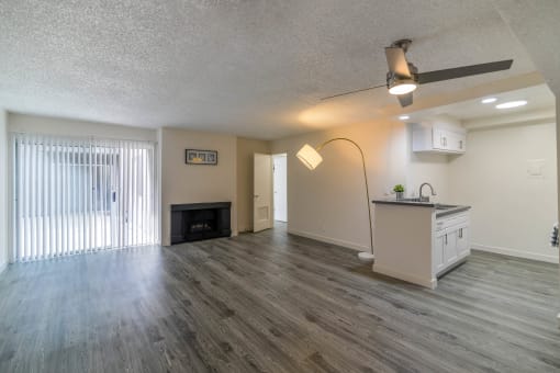 Living room dining area and balcony