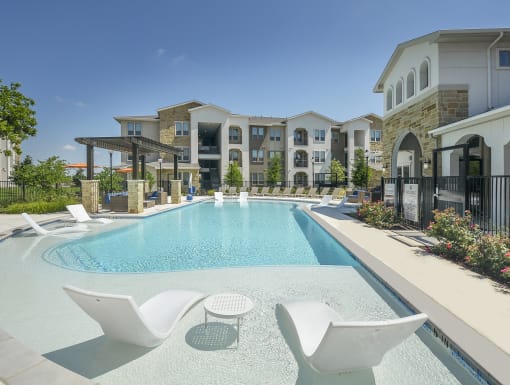 Pool Side Relaxing Area at Lucero, Texas