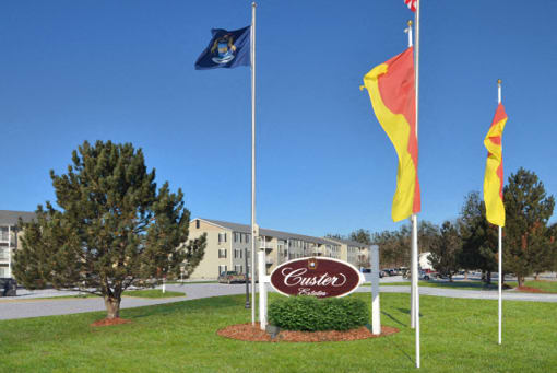 Property Signage at Custer Estates Apartments, Monroe, 48162