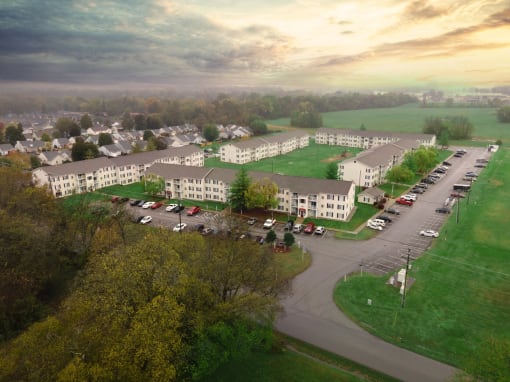 Aerial View at Morris Estates Apartments, Hopkinsville, KY, 42240