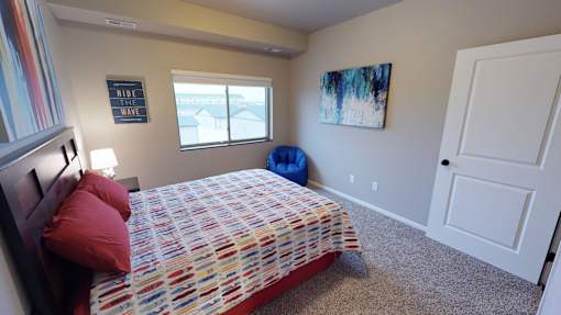 bedroom, bed