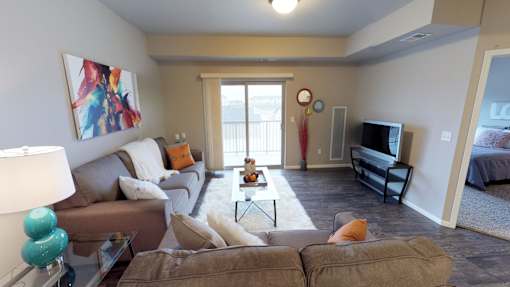 living room, patio, sliding glass door