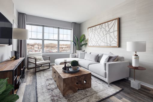 Modern Living Room at The Link at Aberdeen Station, New Jersey, 07747