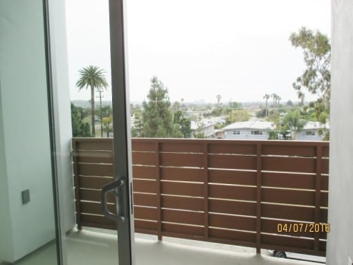 Private Apartment Balcony at 11755 Culver Boulevard, Los Angeles, California