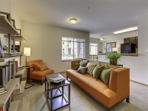 furnished living room at Quilceda Creek, Marysville, Washington