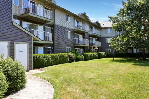 Building exterior and Green grass at VINTAGE AT BELLINGHAM, Bellingham, WA