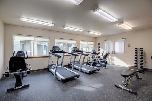 Gym with fitness equipment at VINTAGE AT NAPA, Napa, CA 94558