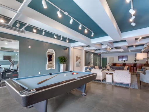 Billiards Table In Clubhouse at Greenway at Stadium Park, Greensboro, North Carolina