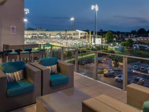 Rooftop Deck at Greenway at Stadium Park, Greensboro, North Carolina