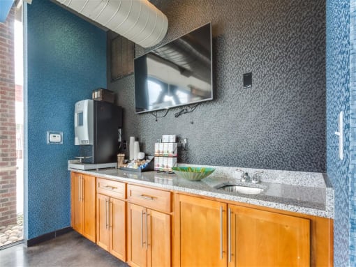 Kitchen Area In Clubhouse at Greenway at Stadium Park, Greensboro, North Carolina