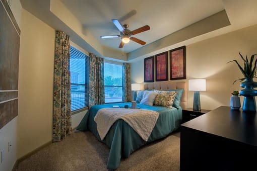 Master Bedrooms With Beautiful Window Coverings at Residences at FortyTwo25, Arizona