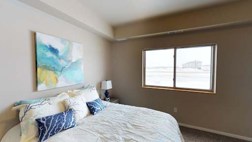 bed in bedroom