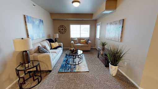 living room with furniture