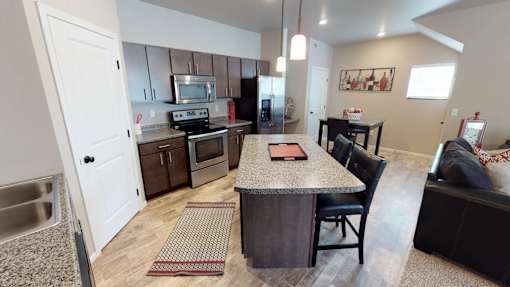furnished apartment, moorhead kitchen