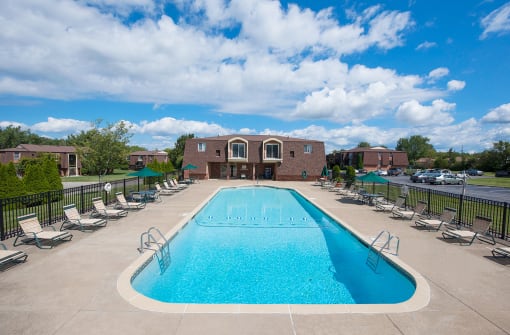 the swimming pool at our apartments