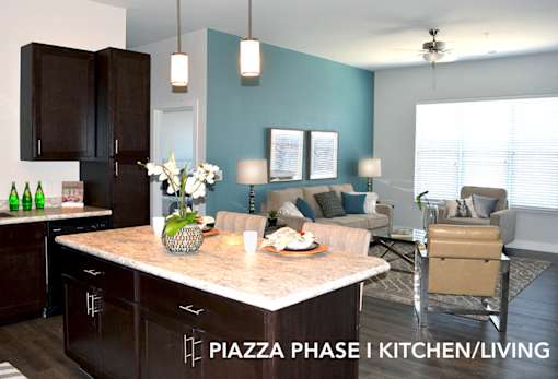Kitchen And Living at Piazza on West Pine, Saint Louis, MO