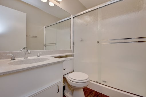 Bathroom with vanity  at LAKE DIANNE, California