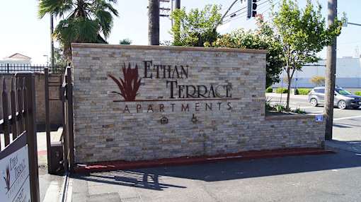 Monument Sign at ETHAN TERRACE, Sacramento