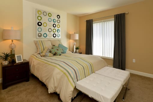 Modern Bedroom at Broadwater Apartments in St Petersburg, FL 33711