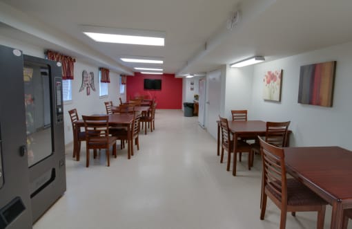 Community room for resident gatherings at Cherrydale Apartments in Baltimore