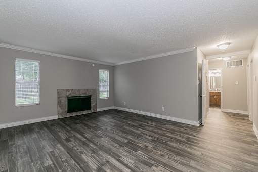 Living room with natural light and neutral paint tones