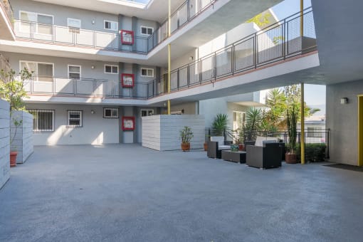 Center of building Interior with seating area