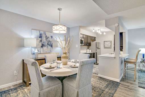 Modern Dining Room at The Village at Bunker Hill in Houston, Texas
