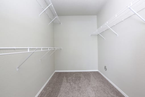 looking into walk in closet