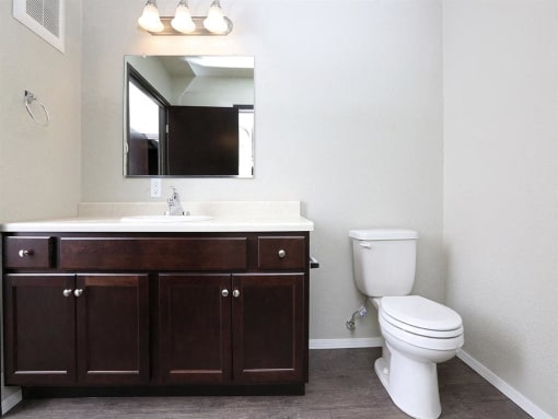 looking into bathroom