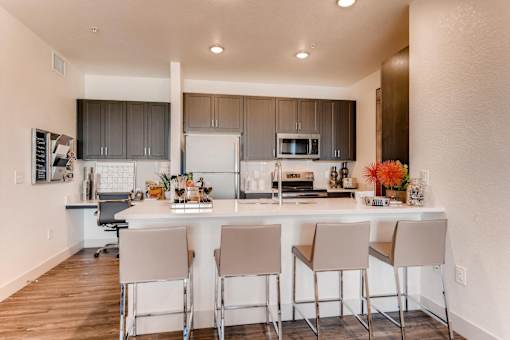 Kitchen with Island at Auburn Brook, Castle Rock