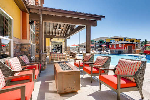 Outdoor Patio at Auburn Brook, Castle Rock, CO
