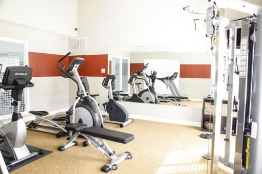 Fitness Center with Updated Equipment at Hawthorne House, Midland, TX