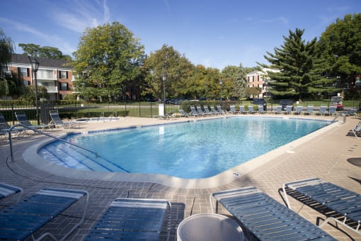 Outdoor heated pool at Versailles on the Lakes Oakbrook*, Oakbrook Terrace, IL