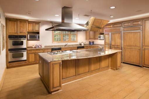 Demonstration kitchen at Versailles on the Lakes Oakbrook*, Illinois, 60181