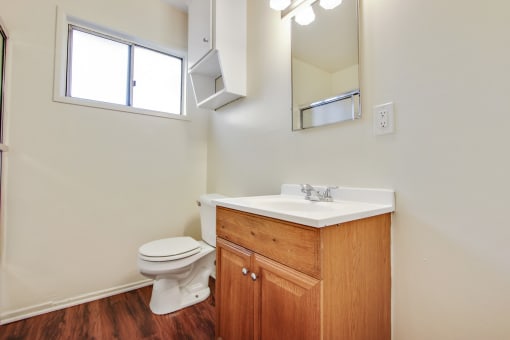 Bathroom with single vanity