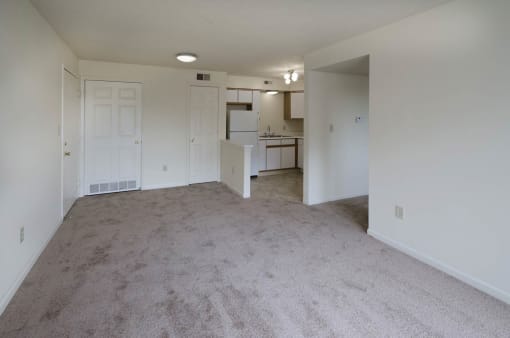 Carpeted Living Space at Bradford Place Apartments, Lafayette, IN