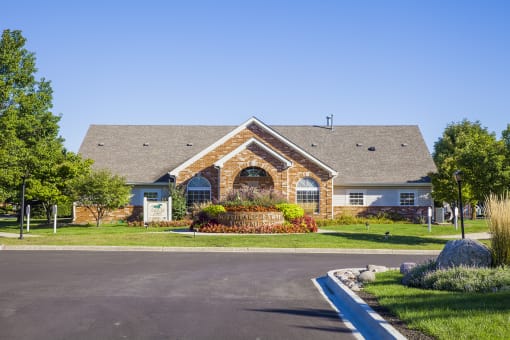 exterior of clubhouse at Northlake Farms Apartments, Gurnee, IL