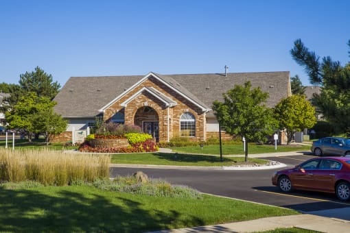exterior driveway amenity center at Northlake Farms Apartments, Gurnee, Illinois