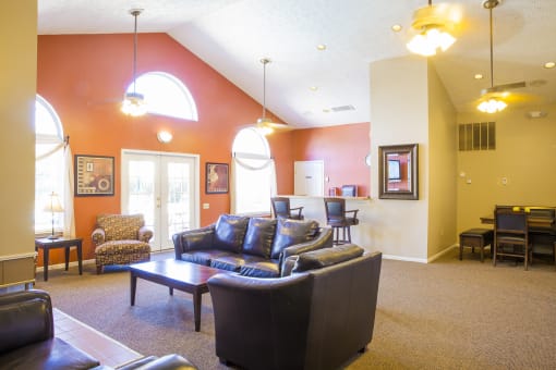 clubhouse couches amenity at Northlake Farms Apartments, Gurnee, IL 60031
