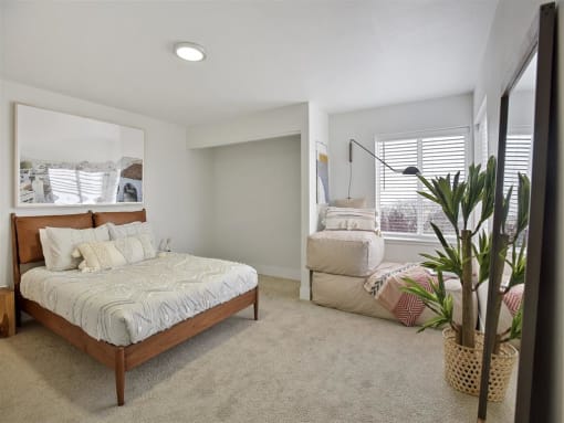 Beautiful Bright Bedroom With Wide Windows at Columbia Village, Boise, ID