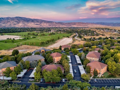 Aerial Property View at Columbia Village, Idaho